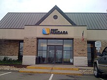 A First Niagara branch in Cranberry Township, Pennsylvania along U.S. Route 19 just off the Pennsylvania Turnpike. This is a former National City branch. FirstNiagara.jpg