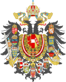 Armoiries moyennes de l'empire d'Autriche en 1866-67 puis de la Monarchie austro-hongroise de 1867 à 1915.