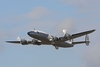 <span class="mw-page-title-main">Lockheed L-1049 Super Constellation</span> US airliner with 4 piston engines, 1951