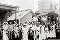 Image 28Train station in La Ceiba during the 1920s. The locomotives were one of the main means of transportation in Honduras during the 20th century. (from History of Honduras)