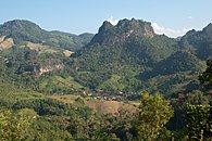 Hills, Mae Hong Son Province at the west end of the highlands