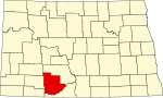 State map highlighting Grant County