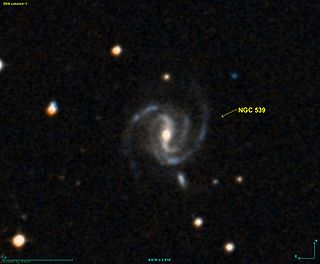 <span class="mw-page-title-main">NGC 539</span> Barred spiral galaxy in the constellation Cetus