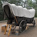 Covered wagon of the sort used by settlers in Canada