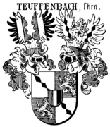 Wappen der Freiherren von Teuffenbach-Mairhofen in Johann Siebmachers Wappenbuch von 1899