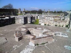 Le baptistère du complexe épiscopal de Philippes, VIe siècle.