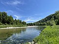 Badebetrieb oberhalb der Elliker Brücke