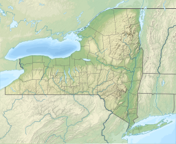 Location of lake in New York, USA