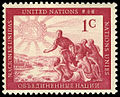 Image 2The first United Nations stamp issued in 1951. (from United Nations Postal Administration)