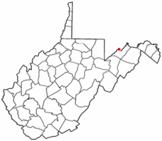 Location of Piedmont in West Virginia