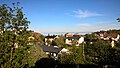 Vue du village depuis l'aire de stationnement principale.