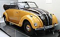 Adler 2,5 Liter Cabriolet 1937–1939, 58 PS, 125 km/h im EFA-Museum für Deutsche Automobilgeschichte