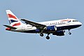 Airbus A318 w barwach British Airways podchodzący do lądowania w Porcie lotniczym Johna F. Kennedy’ego w Nowym Jorku