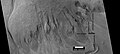 Posibles leitos de ríos en Nereidum Montes, tomada pola HiRISE.