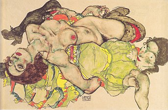 Weibliches Liebespaar, de Egon Schiele.