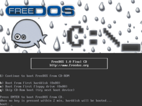 FreeDOS LiveCD boot képernyő