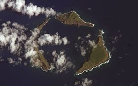 Image satellite des îles Maug.