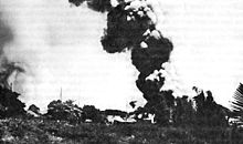 Nielson Field in flames after a Japanese attack on December 10, 1941 Nielson.jpg