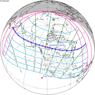 <span class="mw-page-title-main">Solar eclipse of July 20, 1963</span> 20th-century total solar eclipse