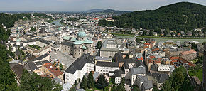 Kota lama dilihat dari kubu Hohensalzburg