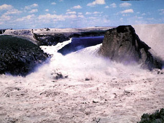 Dam failure failure of a dam barrier