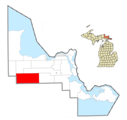 Location within Chippewa County