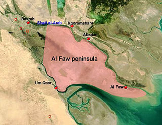 <span class="mw-page-title-main">Al-Faw peninsula</span> Landform in southwest Iraq