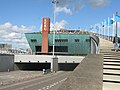 NEMO-terras, boven ingang van de IJ-tunnel (foto, 2012).