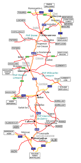 Carte de la route.