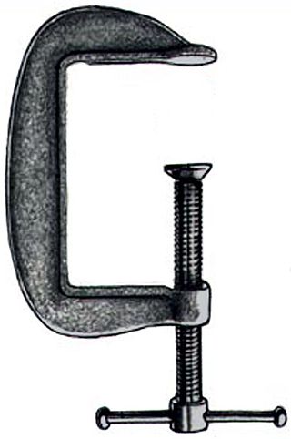 <span class="mw-page-title-main">C-clamp</span> Type of clamp device