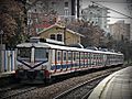 A westbound train at Kızıltoprak station.