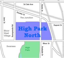 Neighbourhood map of High Park North