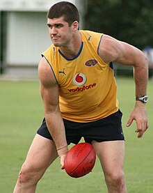 Brown at a training session in December 2008 Jonathan Brown.jpg