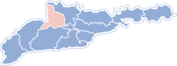 Location of Kicmaņas rajons