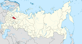 Die ligging van Kostroma-oblast in Rusland.