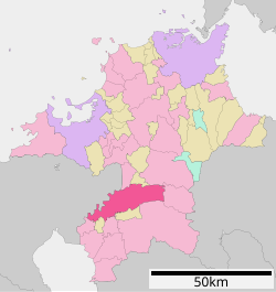 Location of Kurume in Fukuoka