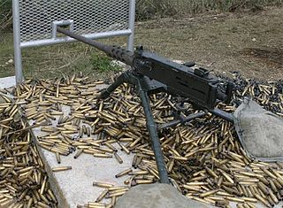 <span class="mw-page-title-main">Heavy machine gun</span> Gun capable of heavy sustained fire