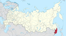 Localização do Krai do Litoral na Rússia.