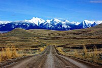 The Mission Mountains viewed from the Range