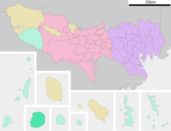 Location of Miyake in Tokyo Metropolis