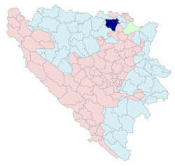 Location of Modriča within Republika Srpska