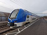 Trainset arriving at Örbyhus station, UL Dosto/ER1