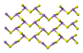 Orpiment's crystal structure consists of sheets