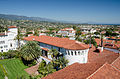 View from Santa Barbara's courthouse tower looking east.