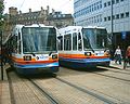 The Sheffield Cathedral tram stop