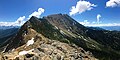 The ridgeline leading up to the summit of Great Northern Mountain