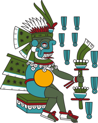 <span class="mw-page-title-main">Tláloc</span> Deity in Aztec religion; a god of rain, fertility, and water