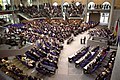 George W. Bush speaking in the plenar hall