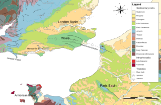 <span class="mw-page-title-main">Hampshire Basin</span> Geological basin in England