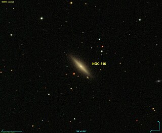 NGC 516 Lenticular galaxy in the constellation Pisces